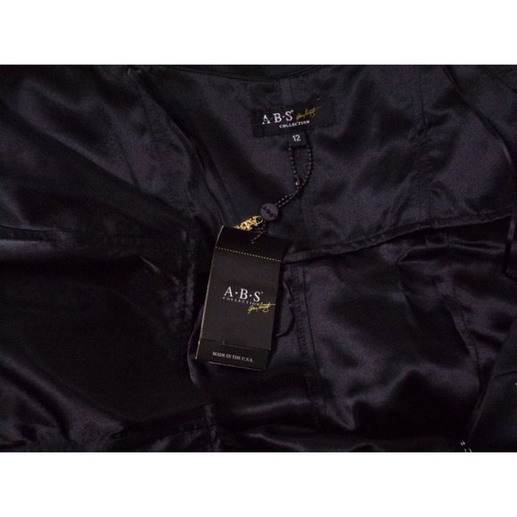 🆕 ABS ALLEN SCHWARTZ Satin Strapless Studded Dress 12 - Picture 9 of 9